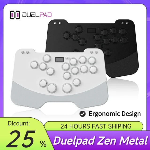 Duelpad Zen Metal  Game keyboard controller Ergonomic Leverless Ergo-split All-button/Stickless Arcade Controller For PC/NS/PS4