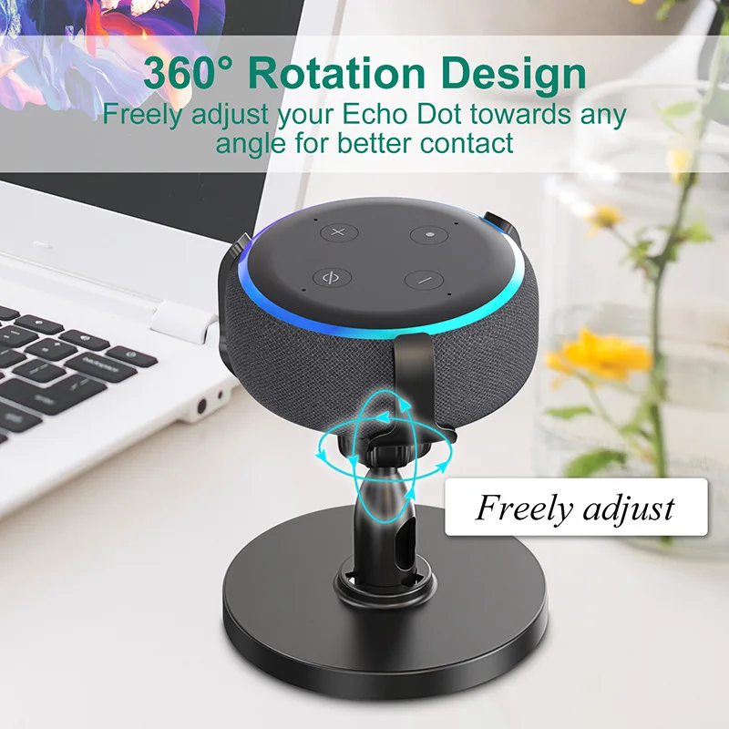 Per Echo Dot 3Rd Desktop Stand Multifunzionale 360 ° Regolabile Smart Portable New Home Speaker Accessori Rack