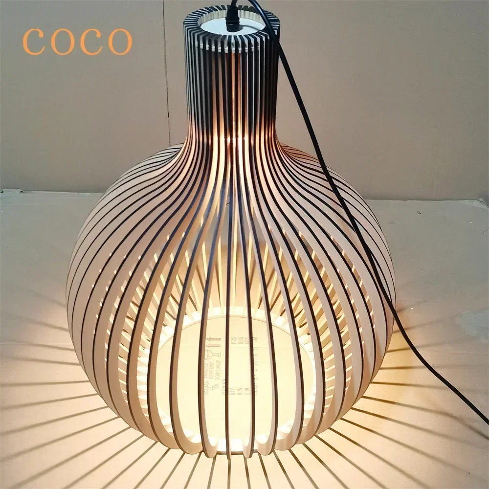 네덜란드 디자이너 컨트리 스타일 Foscarini 단단한 나무 케이지 샹들리에 ..