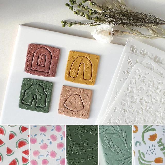 Polymer Clay Embossing Stamps  Floral Texture Stamp Clay - Flower Clay  Jewelry Molds - Aliexpress