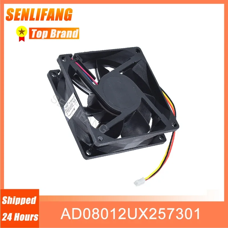 

New 8025 80*80*25MM Cooler AD08012UX257301 For ADDA DC12V 0.30A Three Wires Square Cooling Fan