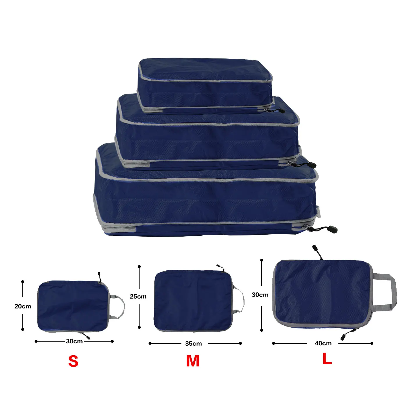Set 6 Borse Organizer da Viaggio Impermeabili Salvaspazio per Valigia con Zip