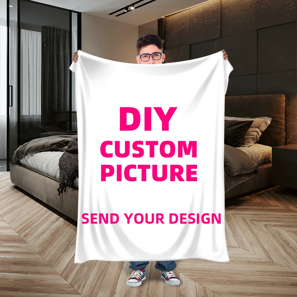 

2024new blanket Custom DIY Fashion Pictures Flannel Blanket children Christmas gift and Birthday Warm soft sofa bed