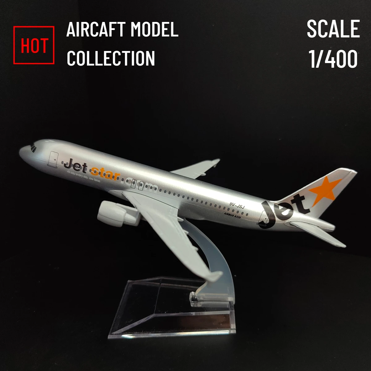 

Scale 1:400 Jetstar A320 Metal Aircraft Replica 15cm Airplane Diecast Model Plane Aviation Miniature Gift Toy