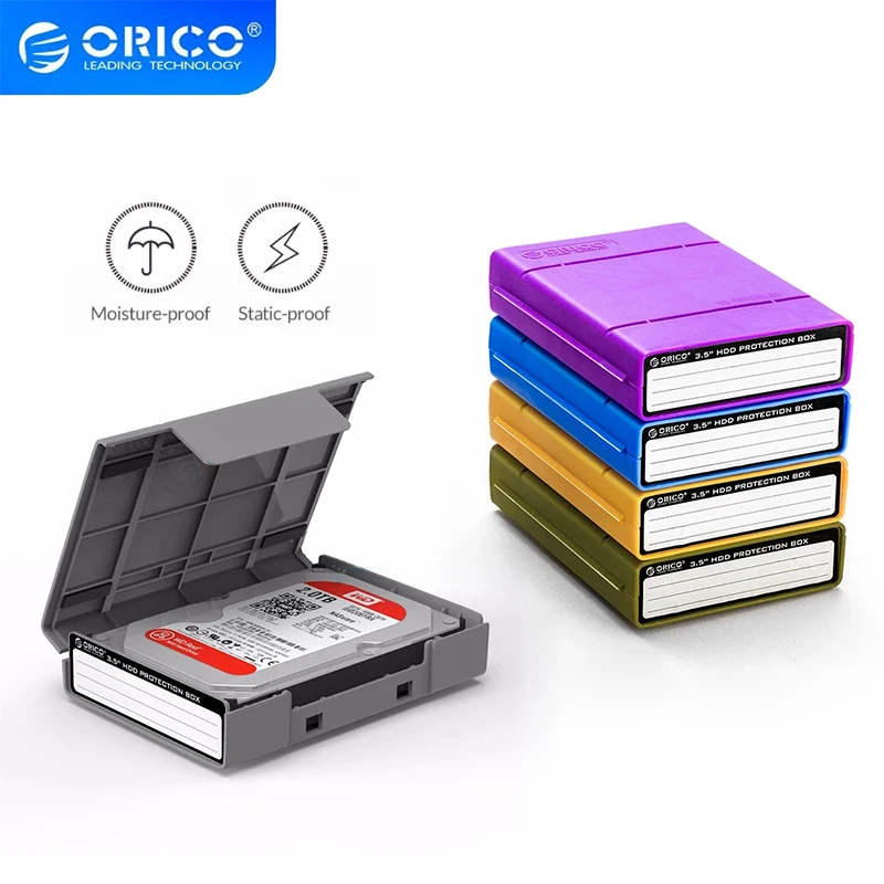 Orico 3.5 Case de Proteção de Disco Rígido Portátil Disco Rígido Case de Armazenamento Externo com à Prova Impermeável Água e à Prova de Choque Case de Disco Rígido