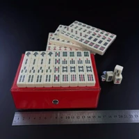 Compact Mahjong Set with Storage Box - 144 Tiles for Travel and Home Play 1