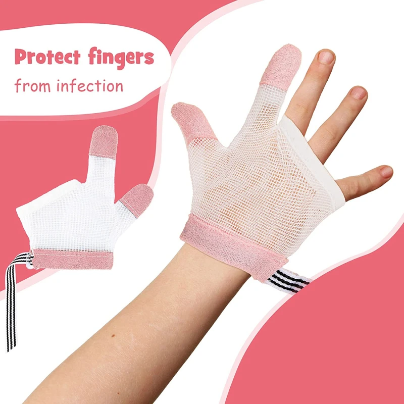 

Children Infant Anti Biting Eat Hand Protection Gloves Baby Prevent Bite Fingernails Glove For Toddler Kids Harmless Set 1 Pair