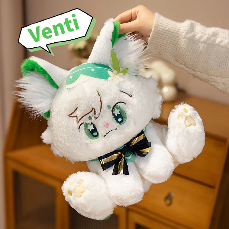 

Плюшевые игрушки Venti Genshin Impact, барбатос, каэдехара, казуха, подушка, кавайная мягкая Аниме Кукла, игрушки для детей, рождественский подарок