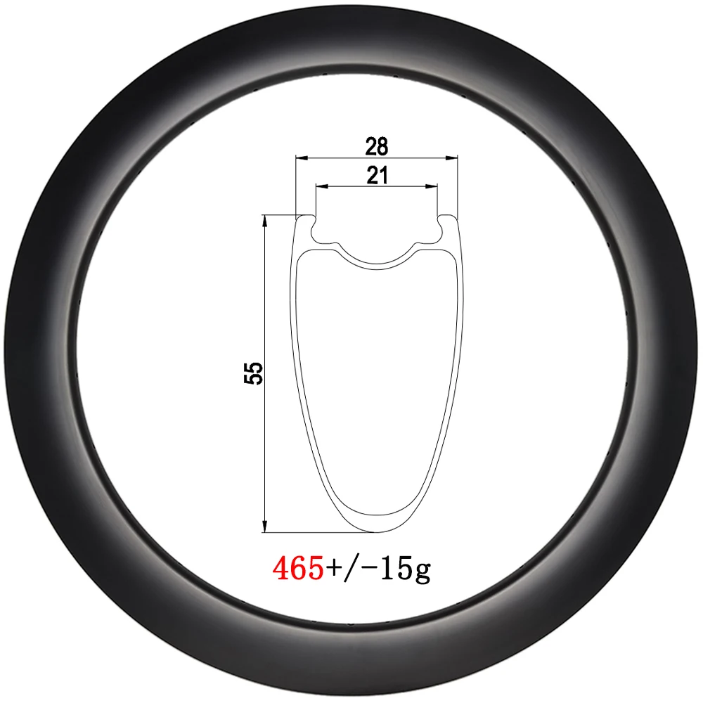 700C 30/35/40/45/50/55/60mm deep carbon rim for road bike disc tubeless 28mm wide 21mm inner 20 21 24 28 32 36 holes UD 3K 12K 5