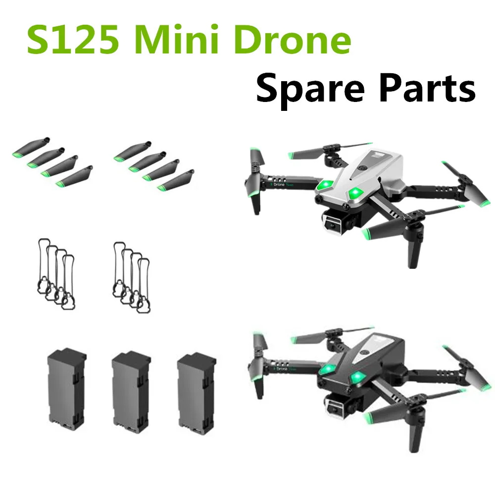 

3.7V 600mAh Battery / protect frame / Propeller Maple Leaf / For S125 Drone S125 Battery S125 mini Drone Spare Parts