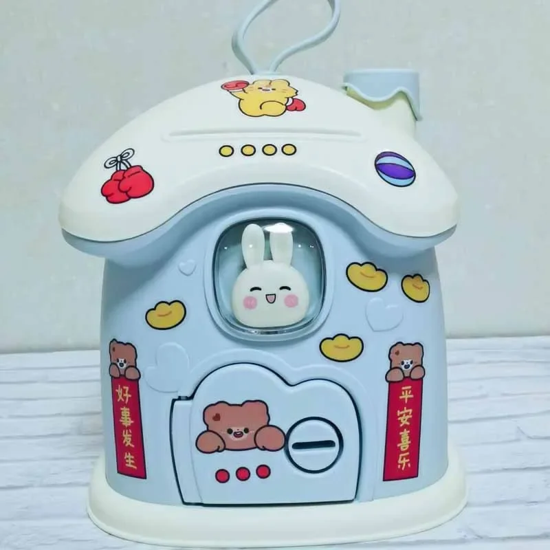 Cartoon Mushroom House Cute Piggy Bank Girls Boys Large Capacity Internet celebrities Children's Small House with Key Piggy Bank 4