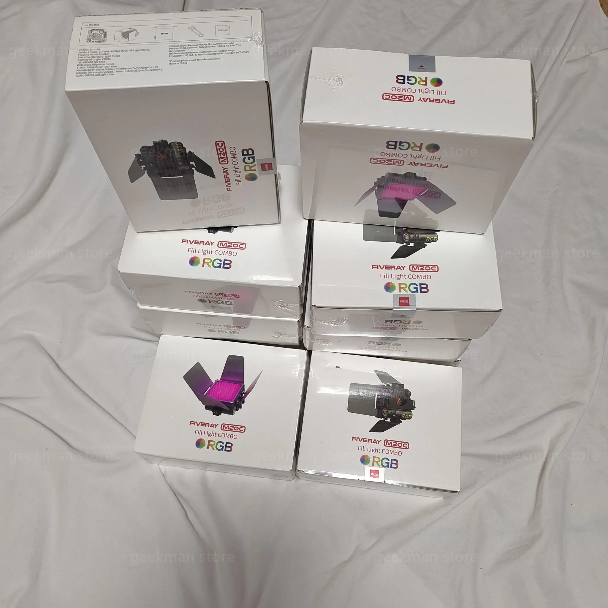 ZHIYUN FIVERAY 사진 스튜디오 브이로그 라이브용 RGB LED 비디오 조명, 앱 제어, M20C, M20, 20W, 2500K-10000K