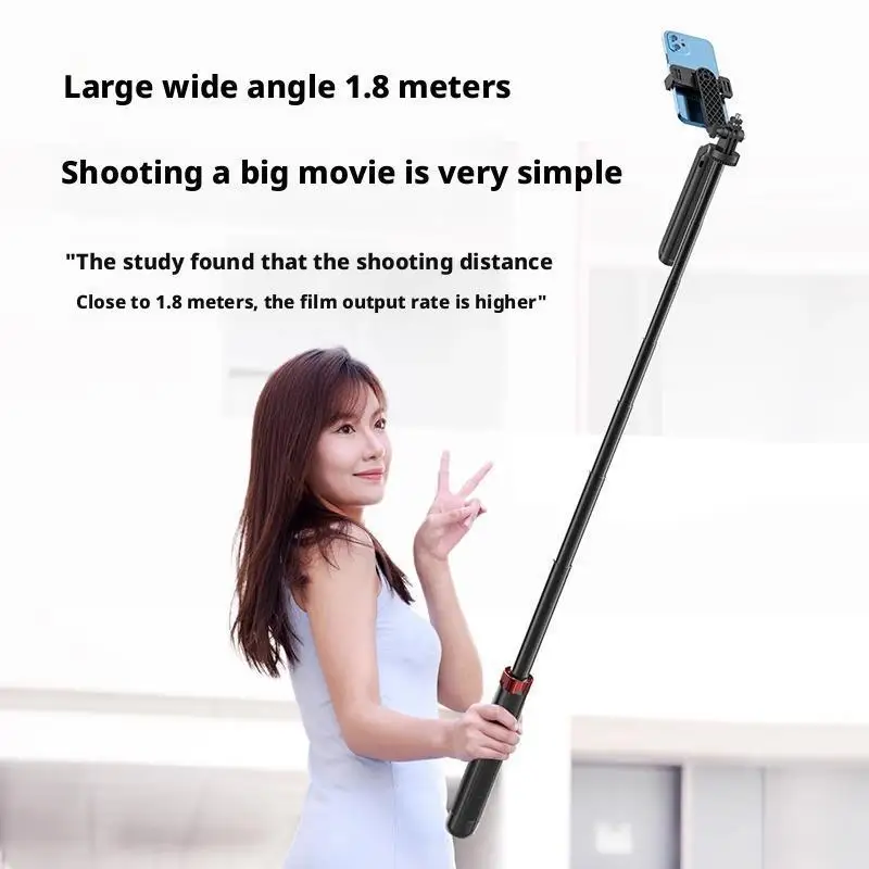 1.8m Tripod And Selfie Stick Wireless Remote & Extendable Phone Mount Compatible With IPhone/Android_voghion.com
