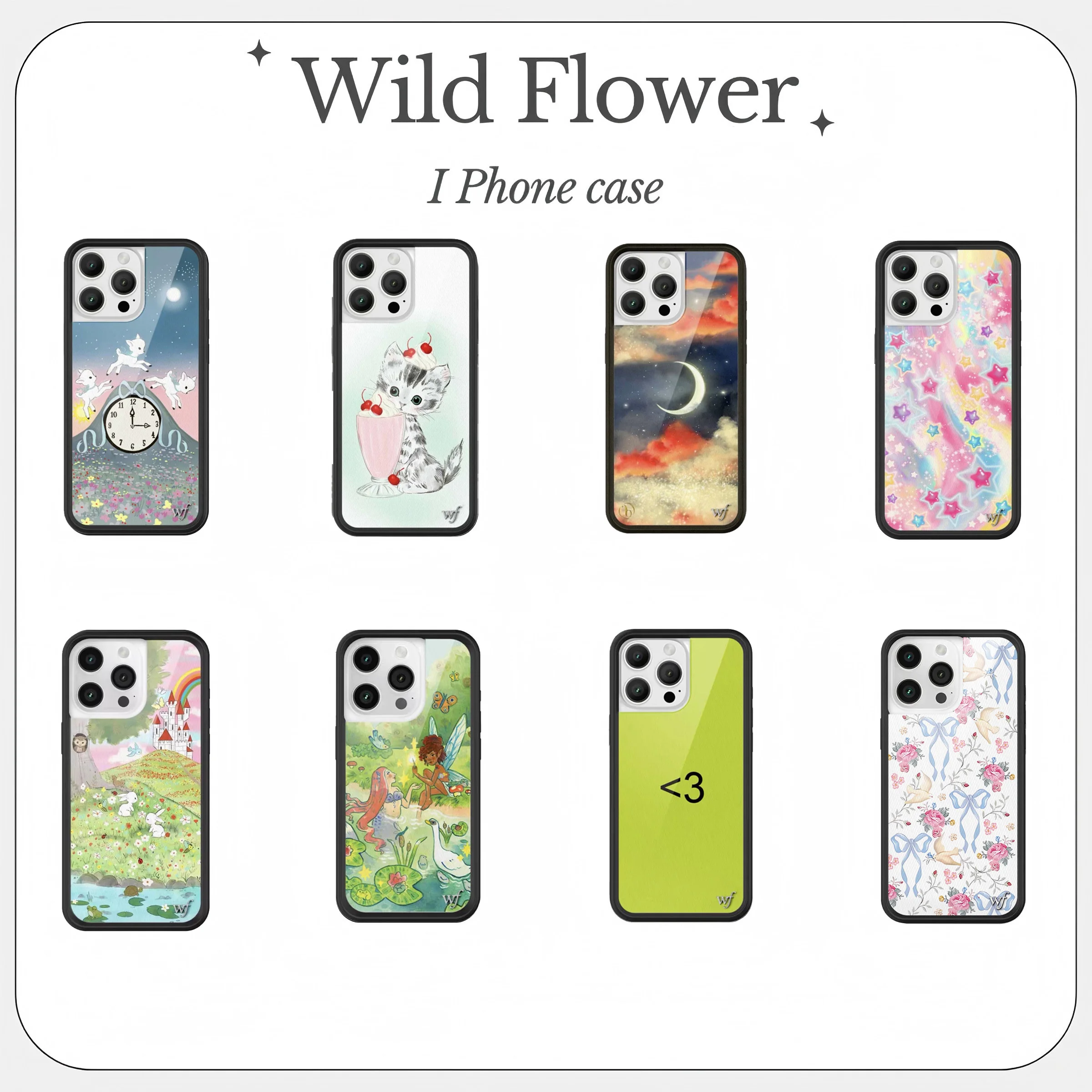 Wildflower 3D Ins Butterfly Cute Cartoon Phone Case Cover