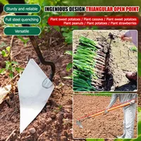 High-toughness agricultural triangular hoe digging trenches Multi-purpose hoe Durable farm tools 2