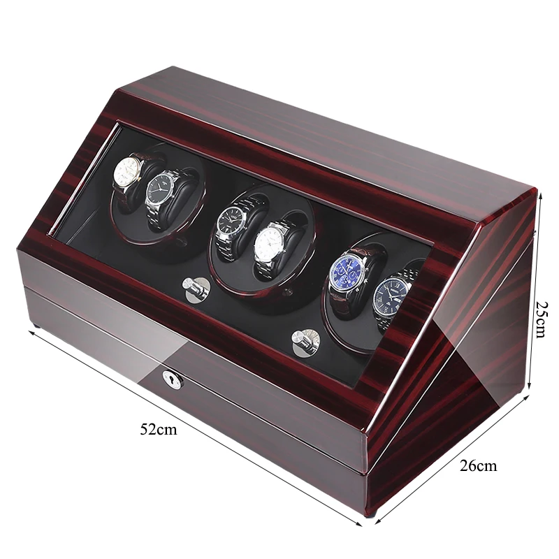 Luxury Fashionable Watches Display Box That Rotatable Watch Winder Box with LED with Lock 13 Slot Watch Box 7+6 Watch Winder Box