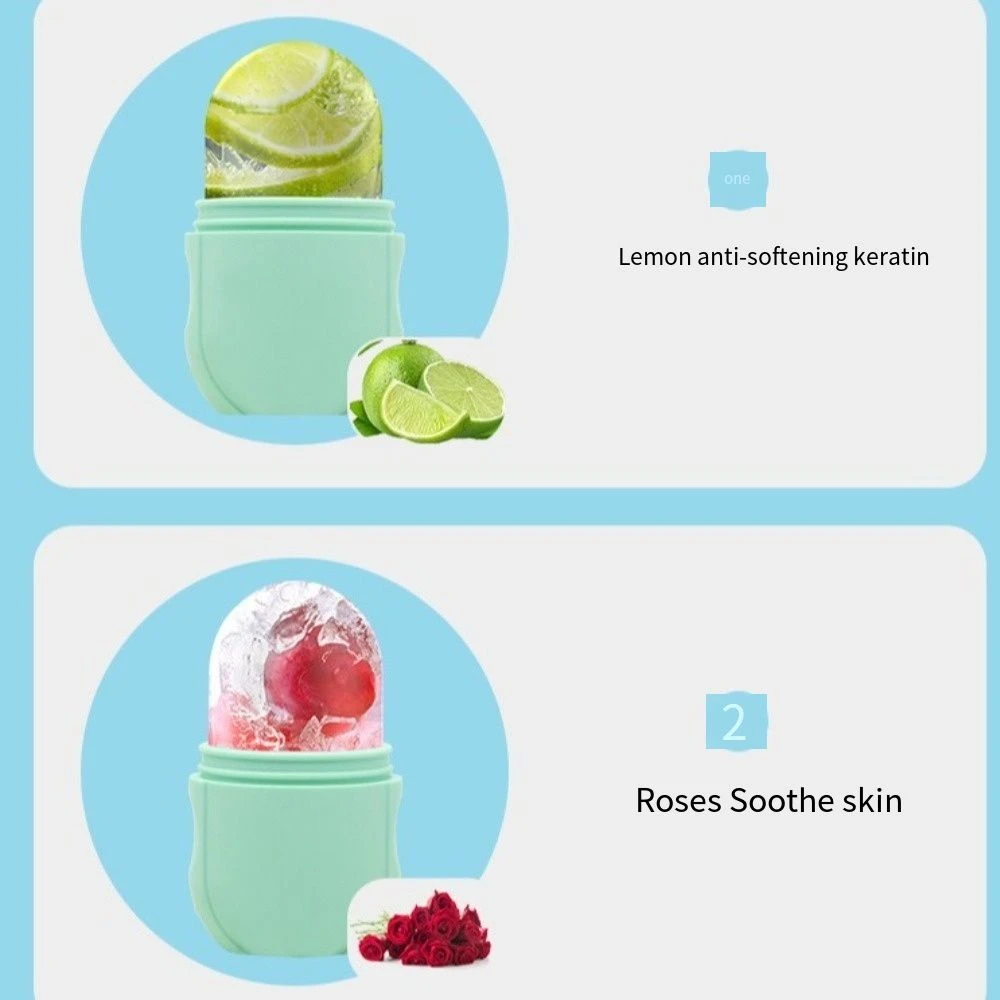 Silicone Face Massage Ice Roller Skin Care Multifunctional Ice Facial Roller Reusable Cooling Massager Face Ice Cube Mold