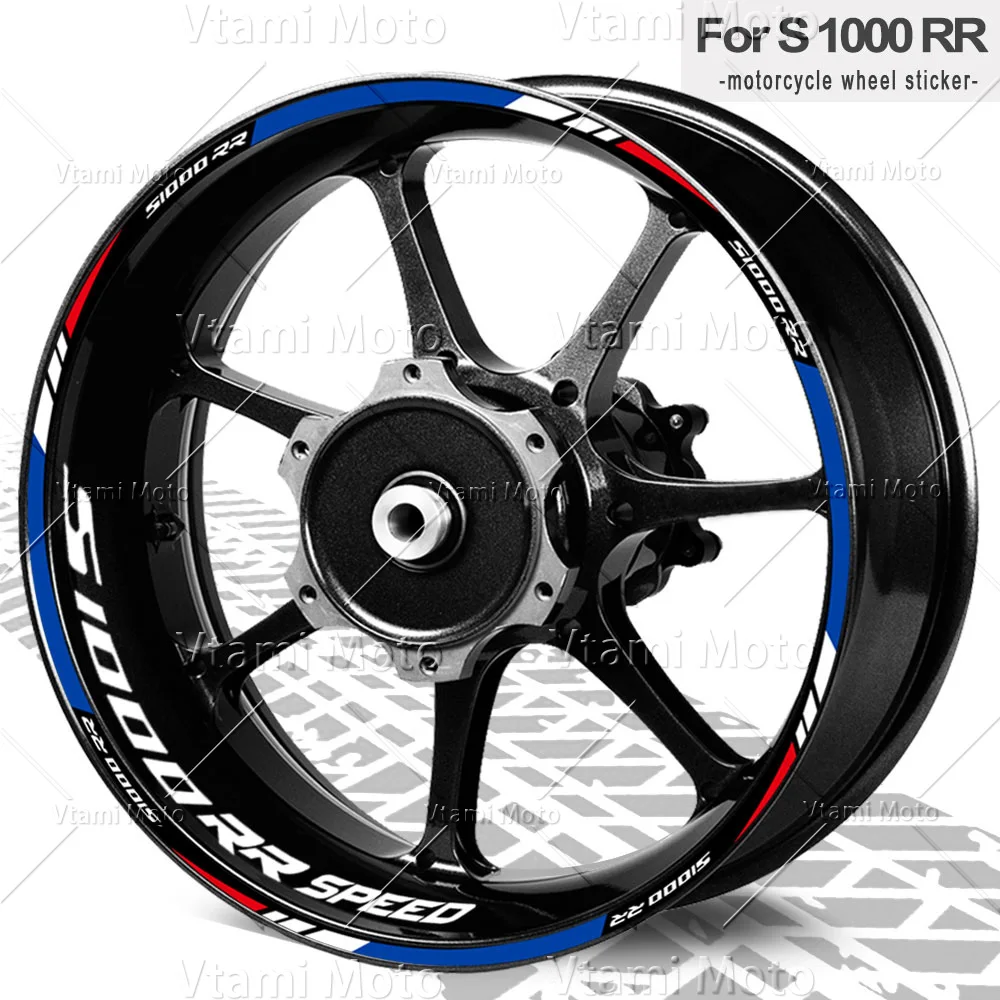 Reflective Waterproof Motorcycle Wheel Stickers Rim Decals