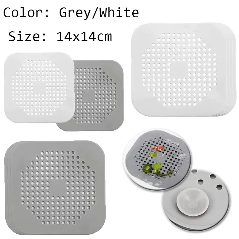 4/8/12/16/20pcs Reusable Silicone Drain Hair Catcher Filter Strainer Stopper Cover for Sink Bathroom Shower Tub Anti-Clogging