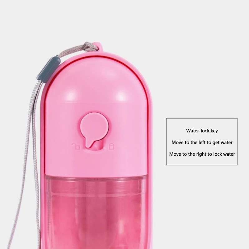 

Pet Foldable Water Cup with Lock Button Leak Proof Design Outing Bottle