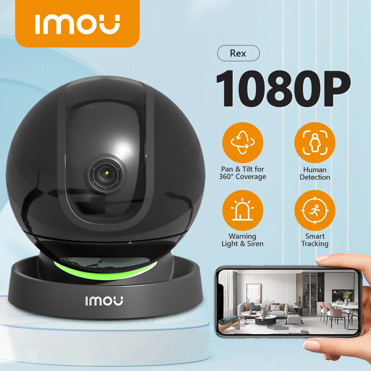 1080P WiFi IP Security Camera with AI Detection