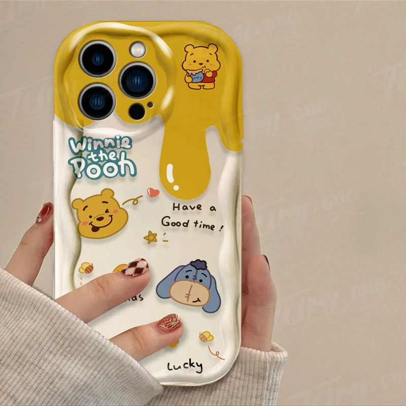 thumbnail image 1 of Disney-funda de silicona suave para iPhone, carcasa transparente de Winnie The Pooh 3D Wave para iPhone 15, 14, 13, 12, 11 Pro Max, X, XR, XS, 8, 7, 6, 6S Plus, SE 2020, 1 of 5