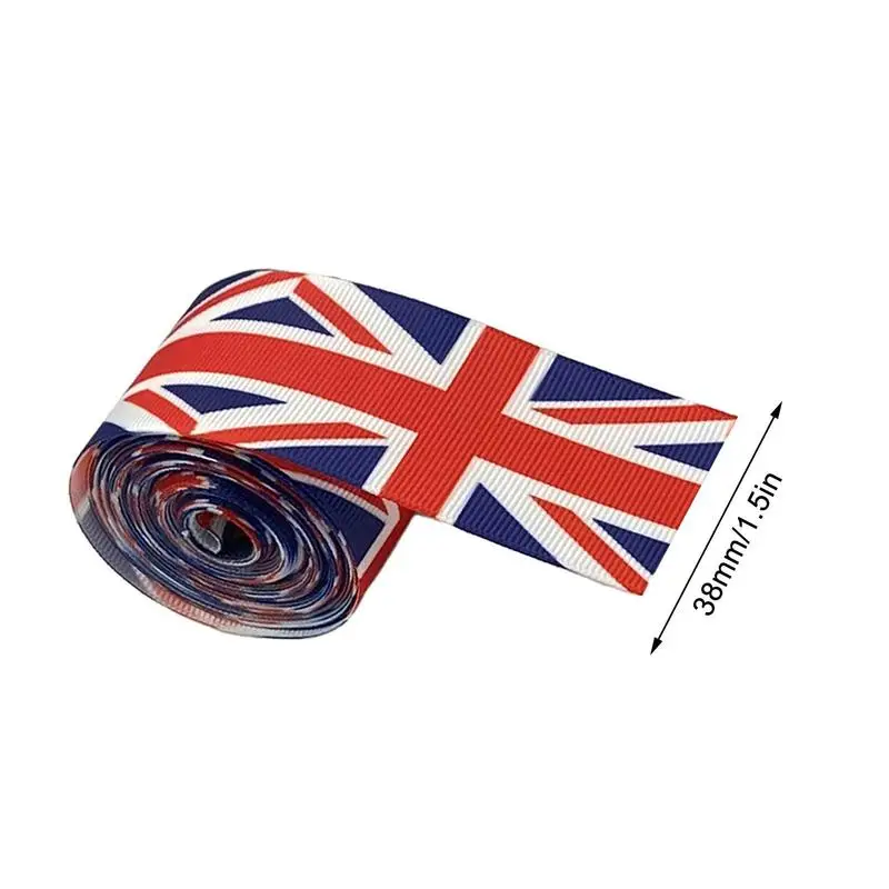Union Jack Flag Ribbon United Kingdom British Flag Trimmings Braid Ribbons Queen's Jubilee Parties Crafts Gift Wrappings Wed