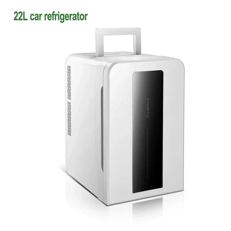 22L CNC Dual-core Car/home Refrigerator With Single Door Student Dormitory Small Refrigerator DC12V / AC220V 1pc