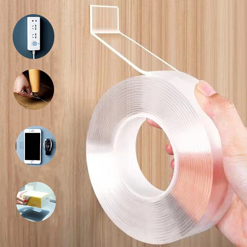 Reusable Nano Adhesive Tape Clear Removable Transparent Alien Tape  Anti-Slip Traceless For Home Car Scratchproof Strip - AliExpress