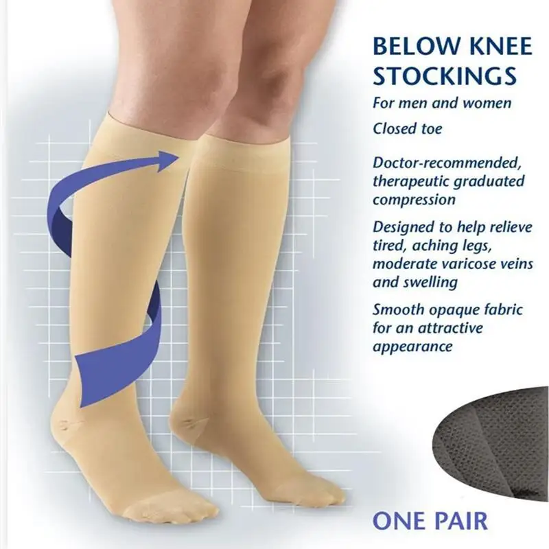 Moderate Support Open-Toe Knee High Stockings