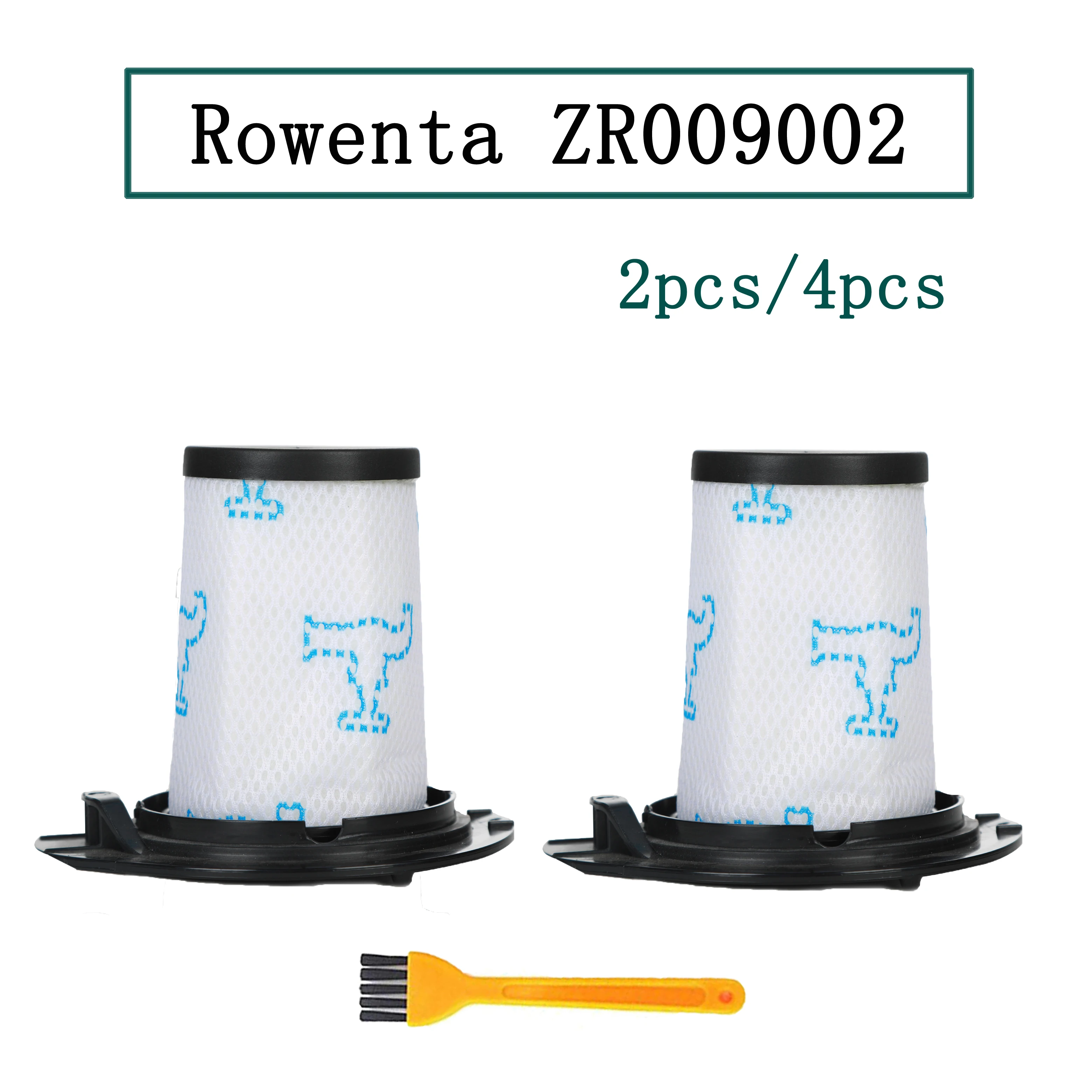 Rowenta Roll Brush and Filter ZR009001 For Broom Air Force 360 RH9037  RH9051 RH9057 RH9086 Vacuum Cleaner Part Replacement