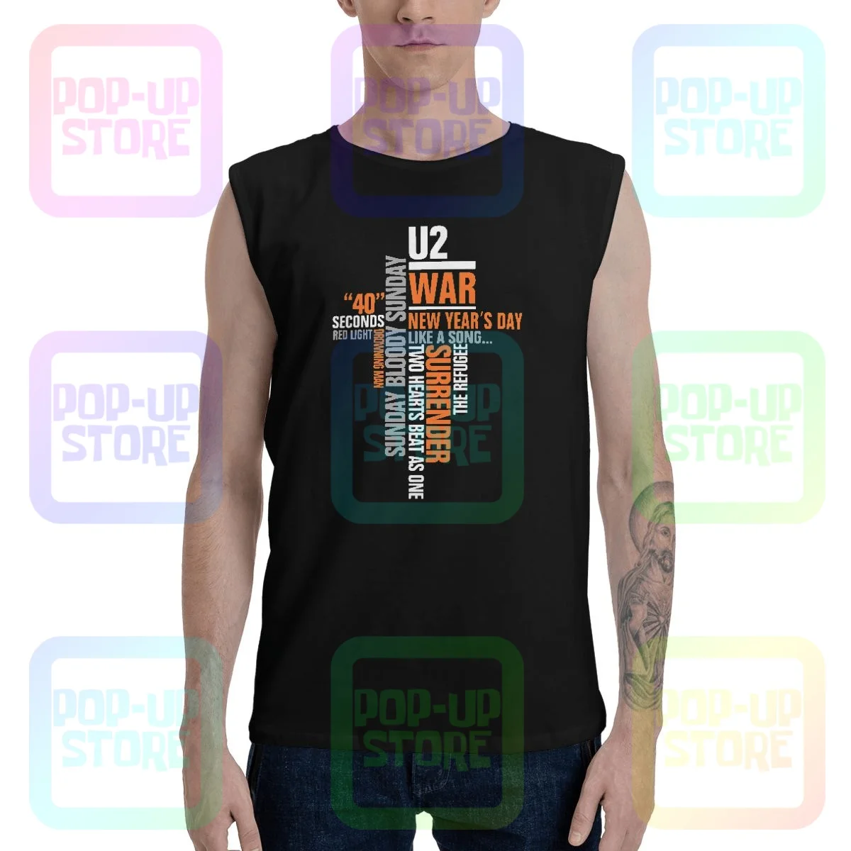 U2 War Album Bono Edge Canotte Gilet Senza Maniche Camicia Cool Trend Fashion Alta Qualità