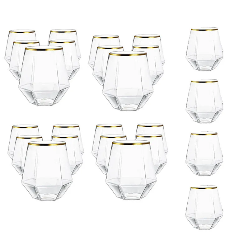 Stemless Plastic Champagne Glasses Whiskey Glasses Cocktail Glasses