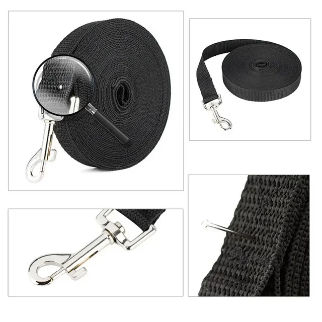 Long Nylon Pet Dog Leash For Small Big Dogs Cats Outdoor Hiking Puppy Lead Rope Durable Labrodor Traction Belt 1.5m 3m 10m 30m 5