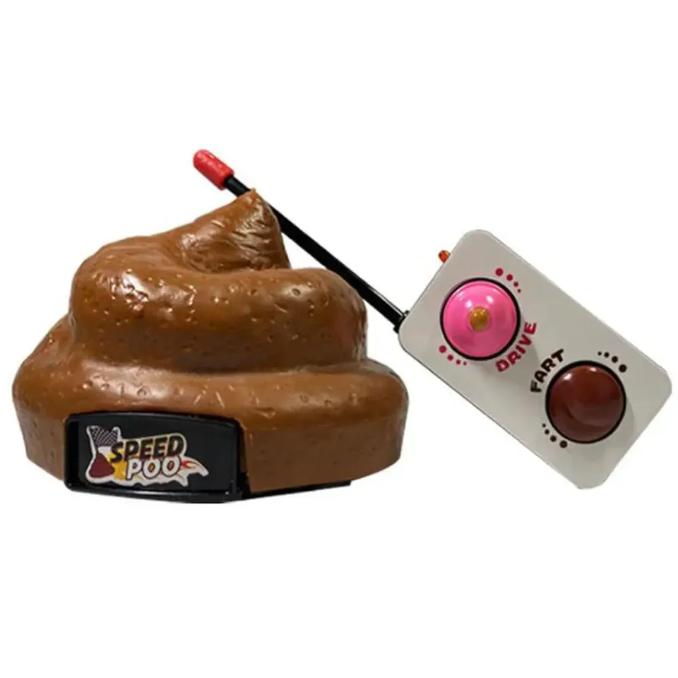 Remote Control Speed Poo Decompression Poop Toy Stool Funny Toy Remote Control Car Trick People Trick Toy Kids Joke Prank Toys