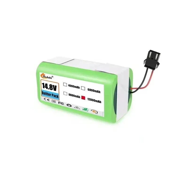 14.4V 12800mAh Li-ion Battery for Conga 990 1090 Tesvor X500 Ecovacs Deebot N79 N79S DN622 Eufy RoboVac 11 11S RoboVac 30 rechargeable battery vacuum cleaner battery battery replacement