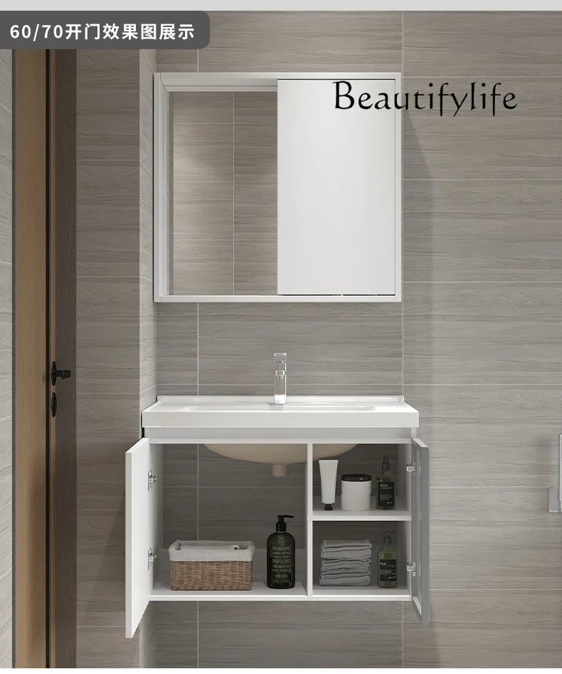 combination hidden toilet washbasin cabinet Hotel solid wood bathroom cabinet