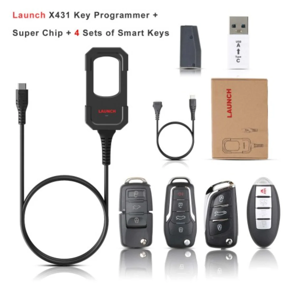 Avvia X431 Key Programmer Remote Maker Con Super Chip E 4 Set Di Chiavi Intelligenti