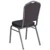 Multipurpose Stacking Banquet Chairs Crown Back 500lb Capacity Cushioned Upholstered Indoor Event Chair Durable Metal Frame 5