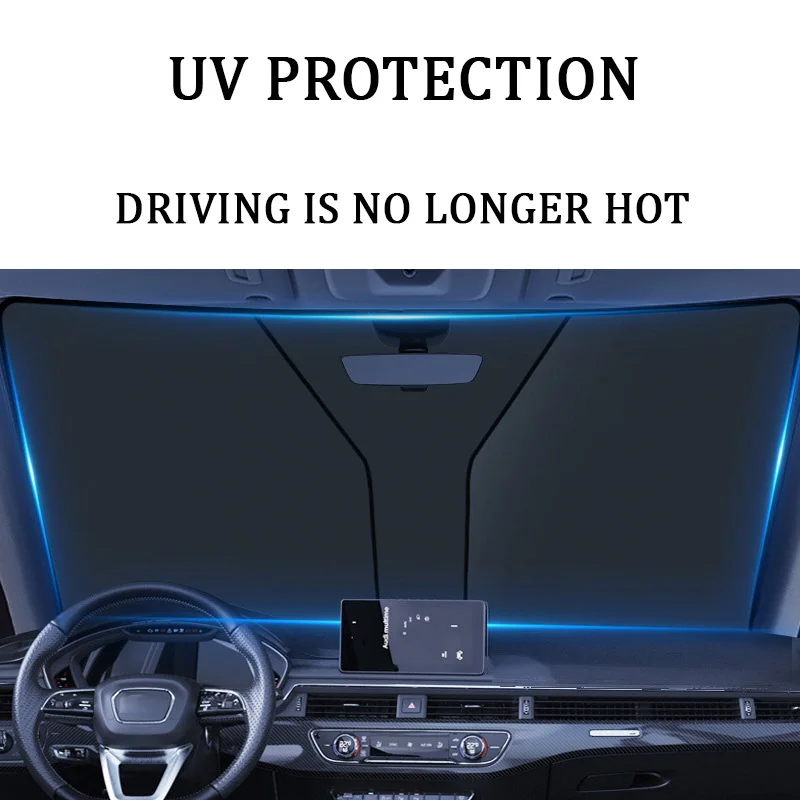 Car Windshield Sun Shade Blocks UV Rays Sun Visor Protector Foldable Car Sunshade Protector Parasol Summer Interior Parts windshield sunshade car sunshade windshield sun shade