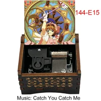 Anime Cardcaptor Sakura music CATCH YOU CATCH ME Wood mechanical Music Box Toys For Girls New year Christmas gift 2