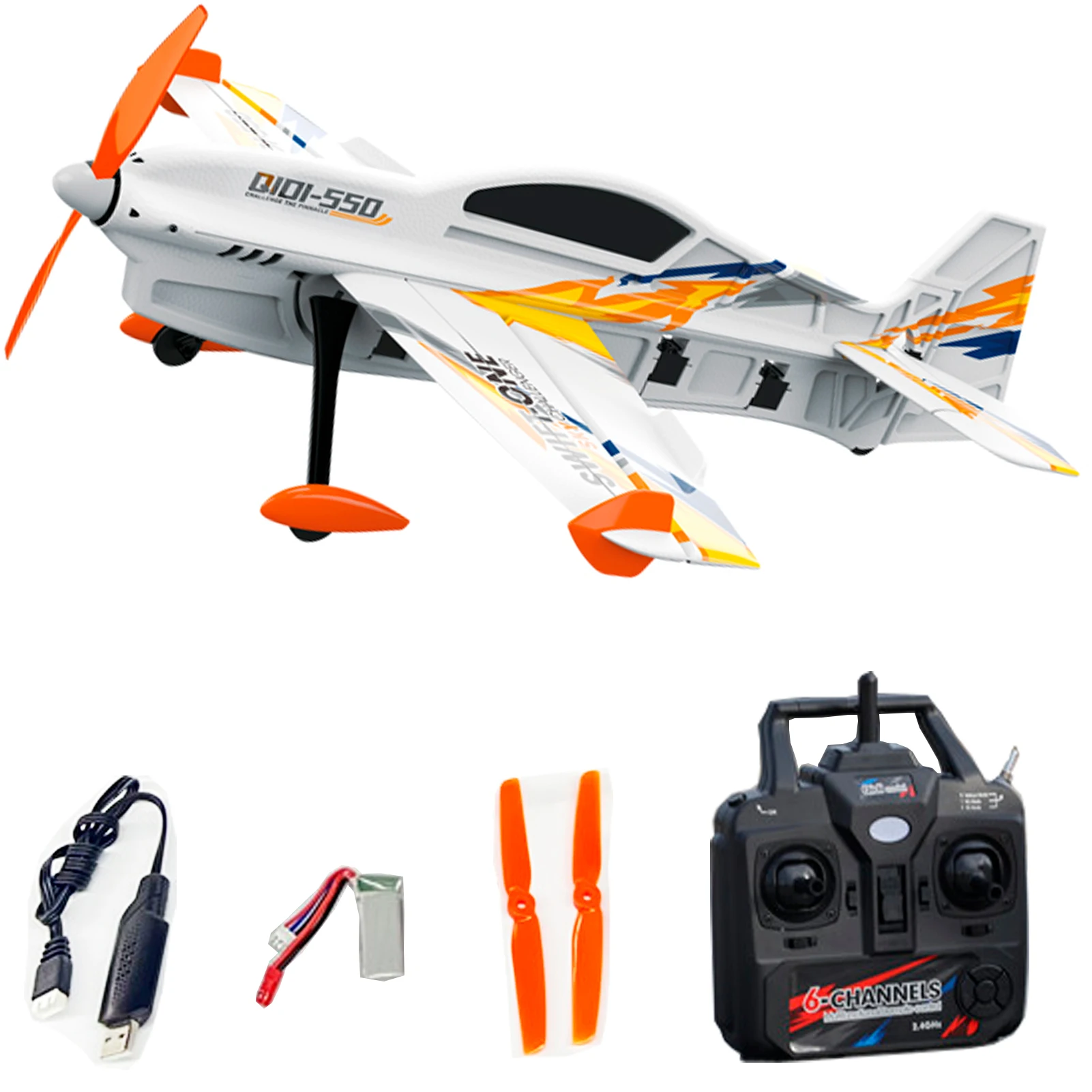 QIDI-550 RC Plane 2.4G Remote Control Aircraft Brushless Motor 3D Stunt Glider EPP Foam Flight Airplane Toy for Children Adults 5