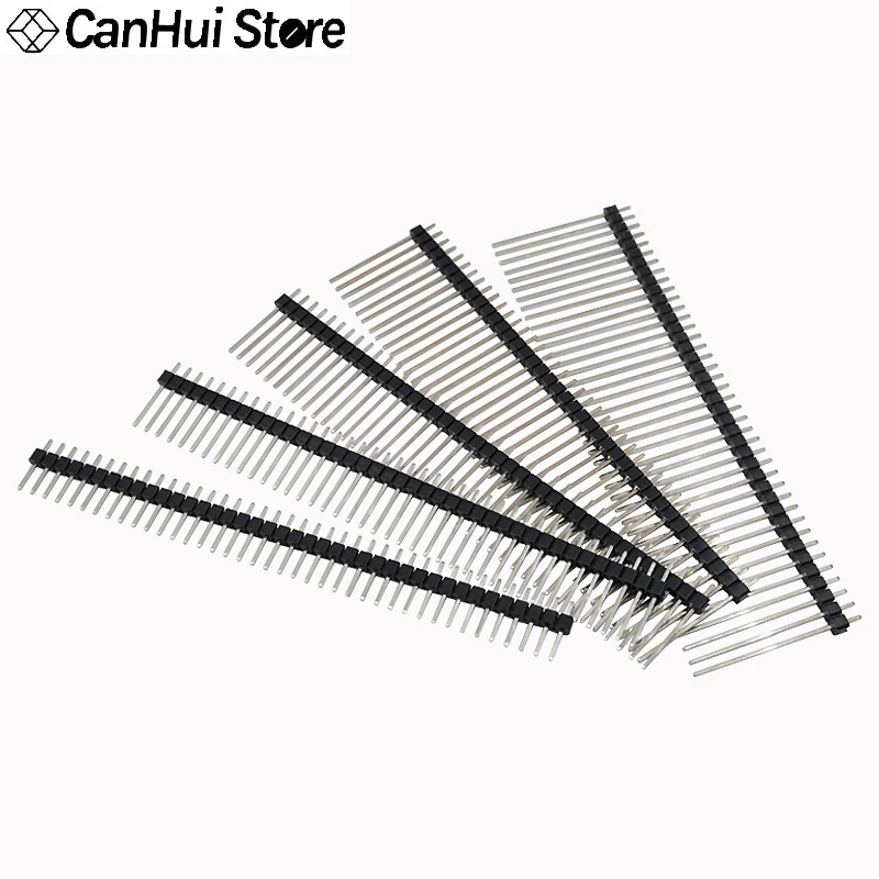 10개 2.54mm 간격 단열 로 절단 가능한 핀 높이 8.5 11 13 15 17 19 20 21 25 30mm 1*40P 막대 핀 커넥터