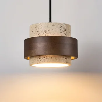 Wood Stone Pendant Lamp 1