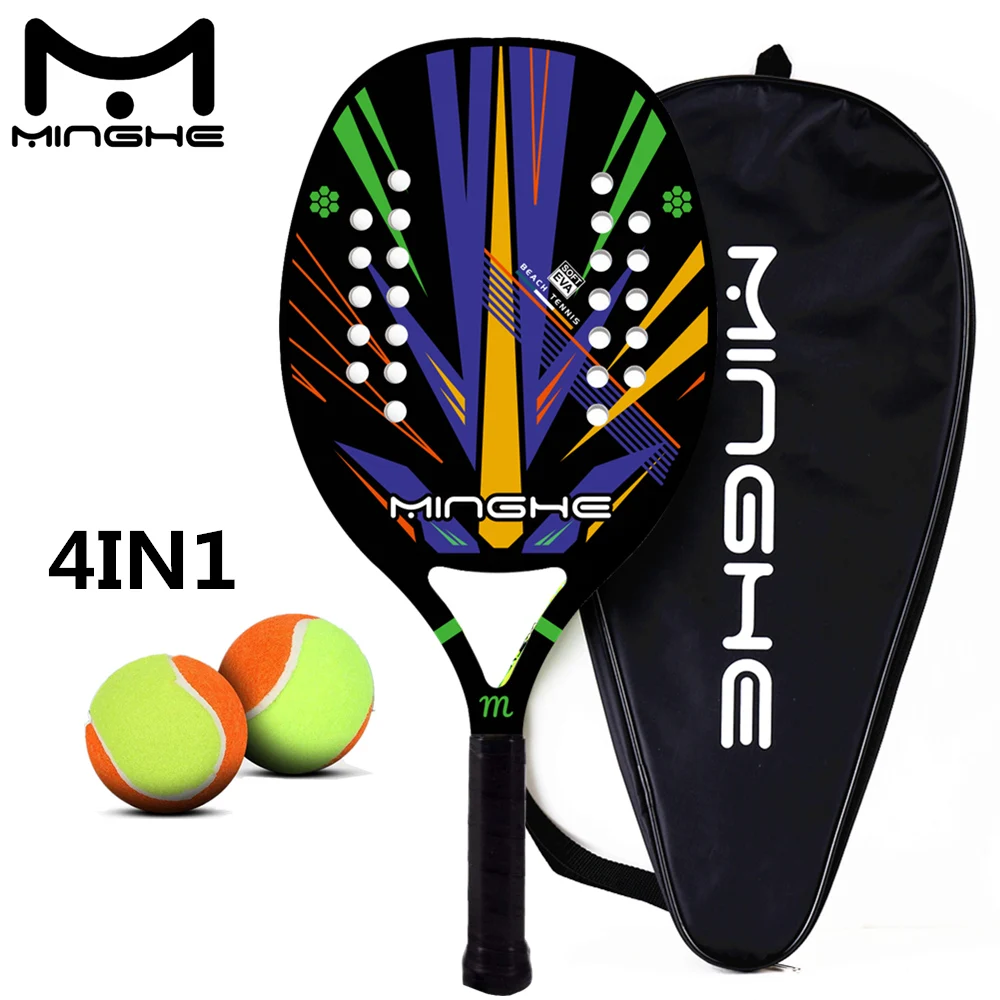 Carbon fiber beach racket designed for beginners. Beach tennis racket with  EVA cotton super elastic|Tennis Rackets| - AliExpress