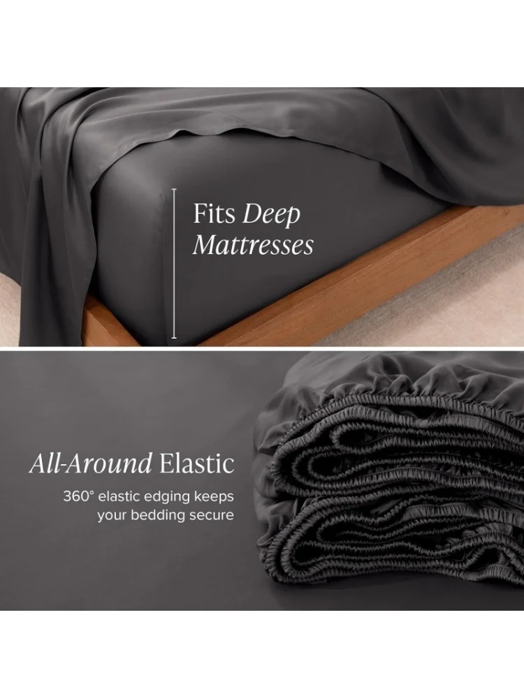 Lyocell fitted sheet with deep pocket