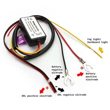 Controller della luce di marcia diurna dell'auto Controller di ritardo a LED modulo Controller del cablaggio ON/OFF automatico relè DRL