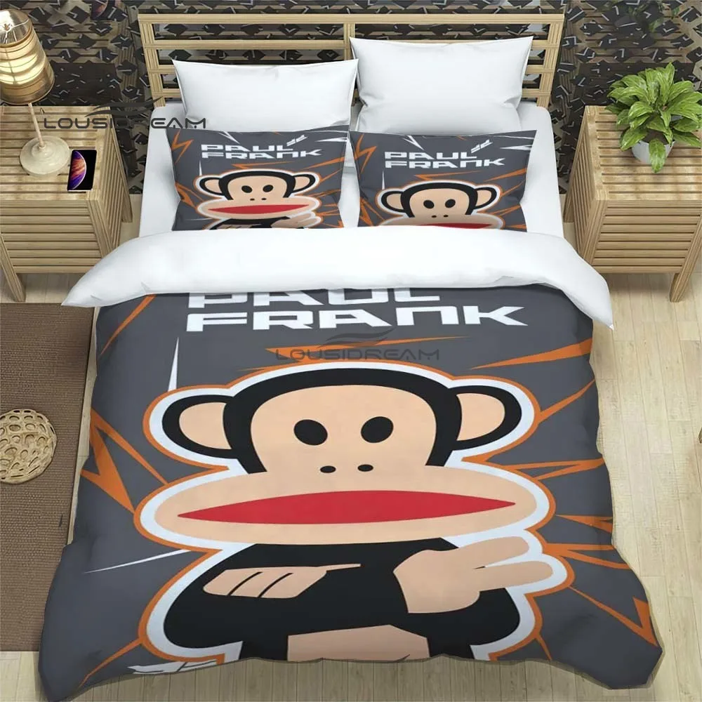 

Paul Frank Fashion Bedding Set 3D Printing Cute Cartoon Home Decoration Boy Girl King Size Bedding Set Quilt Cover Pillowcas