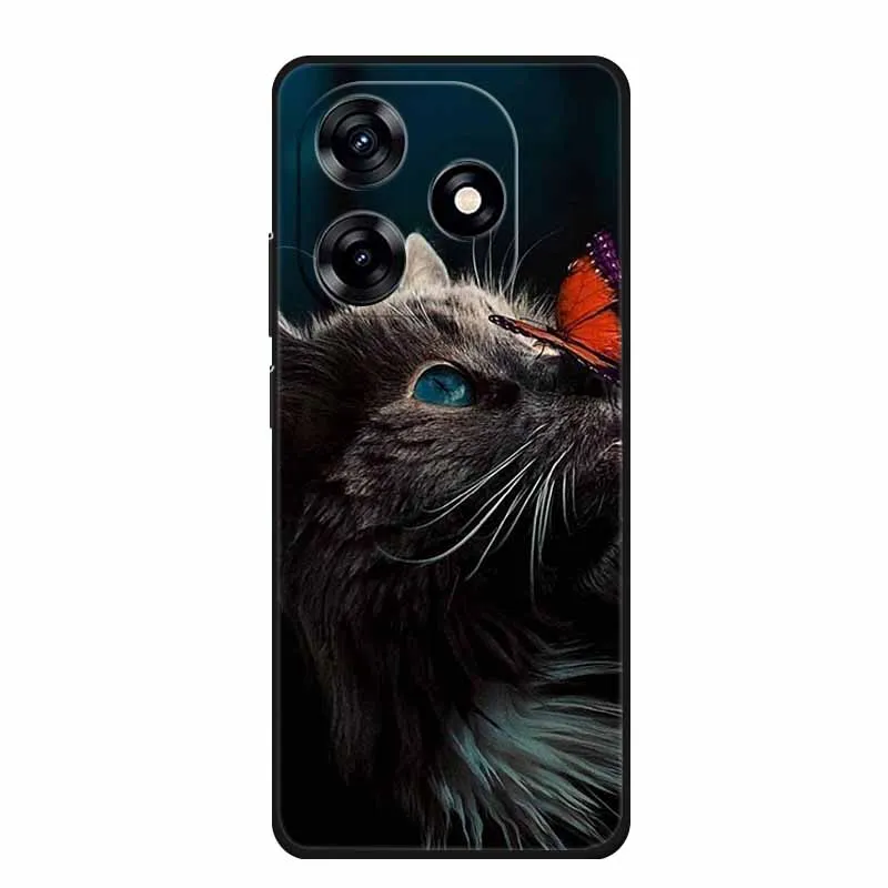 Animal Black Silicone Soft Back Phone Case Cover