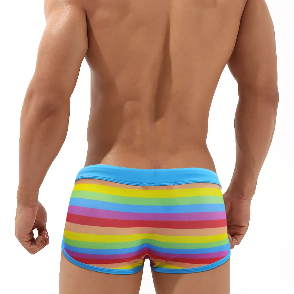 Men Swimwear Summer Swimsuit Kids Surf Man Trunks Push-up Beach Low-Waist Pride Day Gay Swim Bathing-Pants surfing